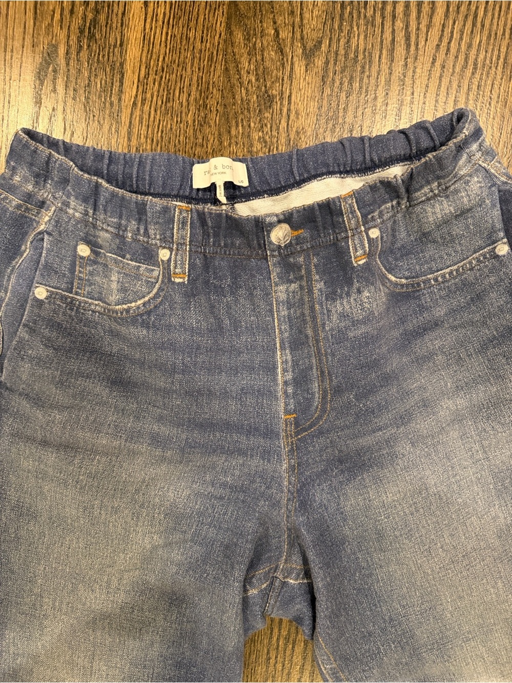 rag & bone Women's Faded Blue Pull-On Jeggings